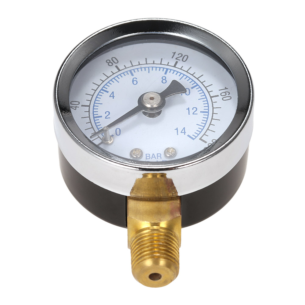 manometer Pool Filter Water Pressure manometre pression Pressure Gauge Meter Manometer 1 8 NPT Thread 40mm 0~200psi 0~14bar