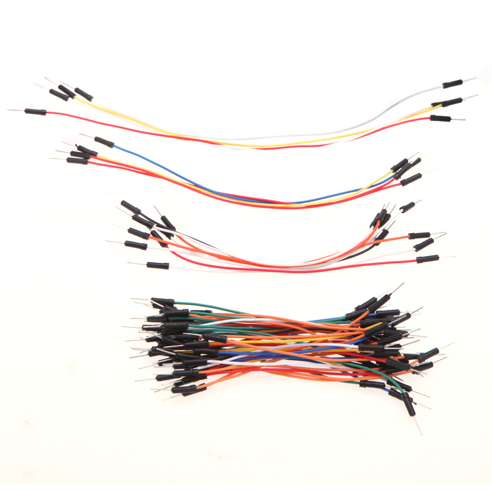 65pcs Jumper Wire Cables PCB Breadboard Wires Plug Bread Board Solderless Cable Tie Line Professional Jumper Line