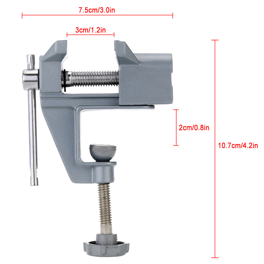 Portable Bench Vise Mini Table Vise Electric Drill Stent Clip on Jewelry Clamp Vice Professional Crimping Tool for Nuts Drilling