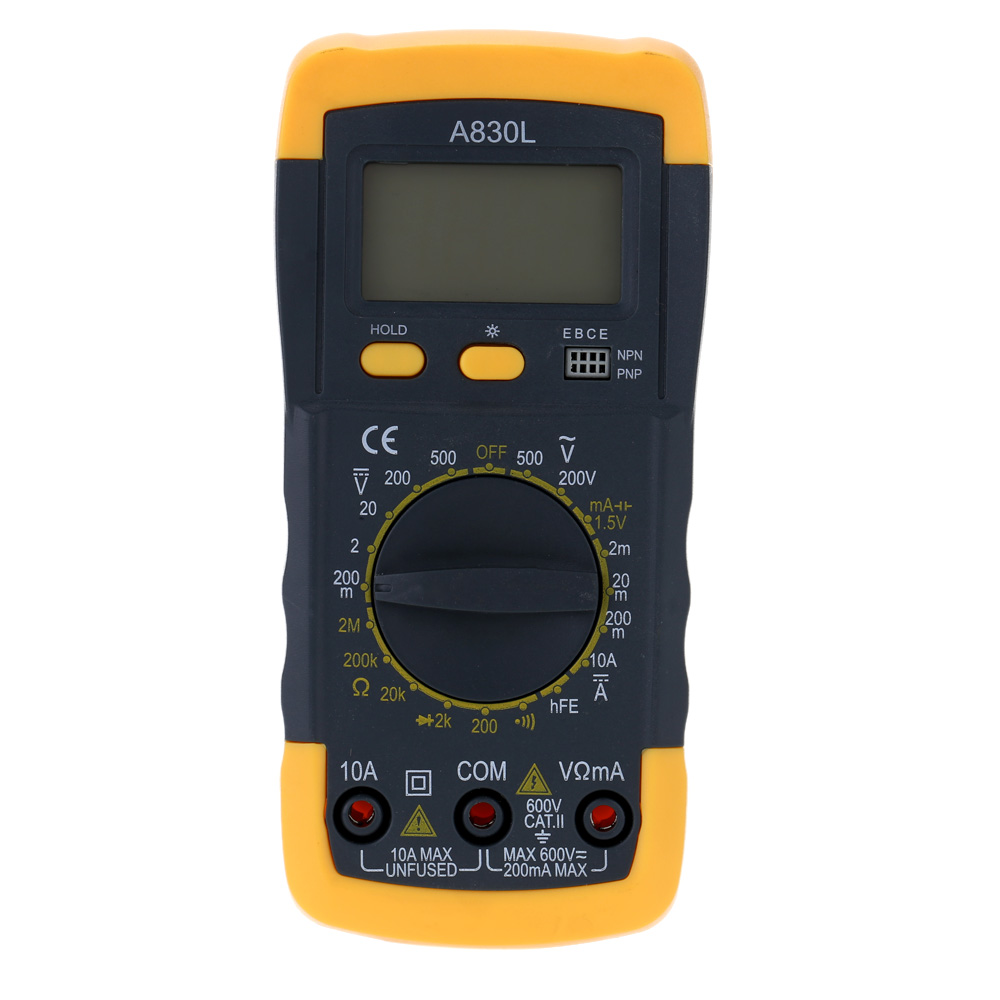 LCD Digital Multimeter Voltmeter Ammeter Ohmmeter tester for AC DC voltage AC current resistance diode continuity and hFE test