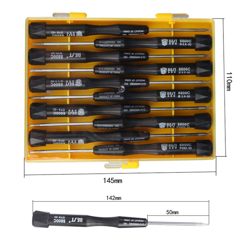 10 in 1 Hand Repair Tools Precision Screwdriver Disassemble Repair Tools Kit for iPhone Mobile Phone Laptop BEST 8800C