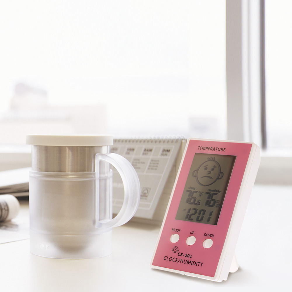 Digital Thermometer Hygrometer Clock Temperature Humidity tester Digital termometro weather station Diagnostic tool C F Display