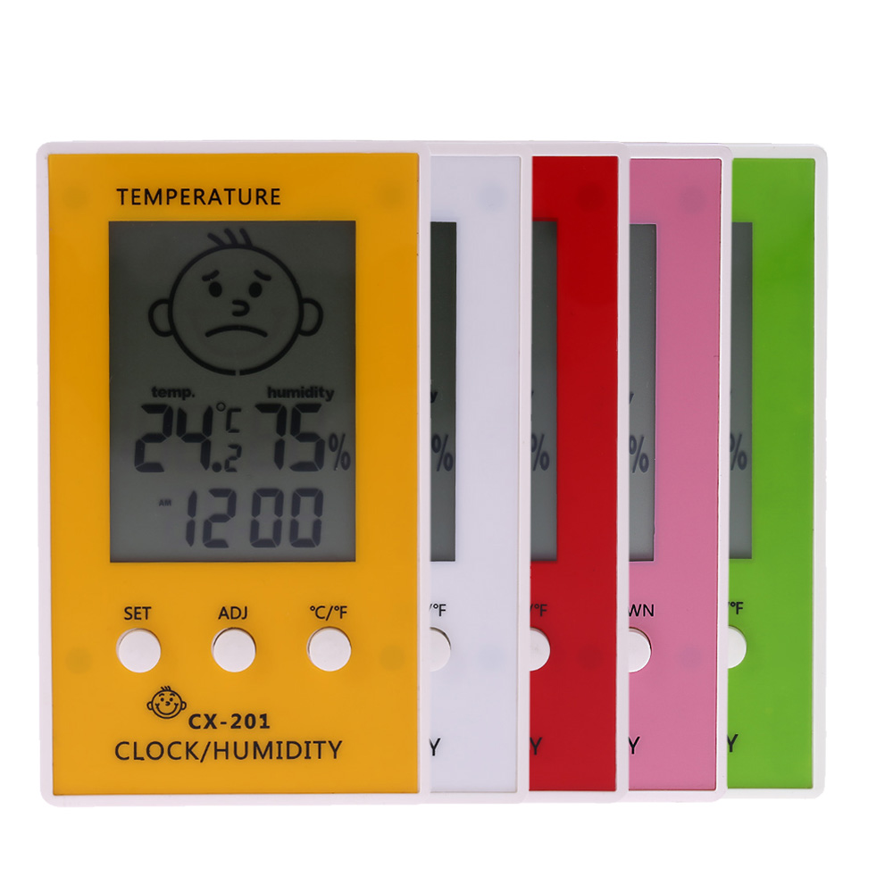 Clock Function Digital Thermometer Hygrometer lCD temperature gauge Temperature Humidity Measurement C F Comfort Level Display