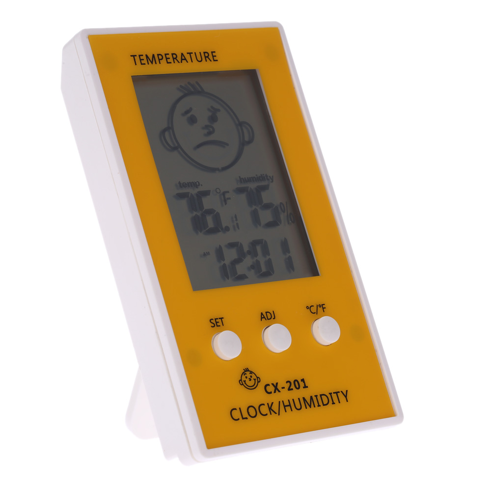 Clock Function Digital Thermometer Hygrometer lCD temperature gauge Temperature Humidity Measurement C F Comfort Level Display
