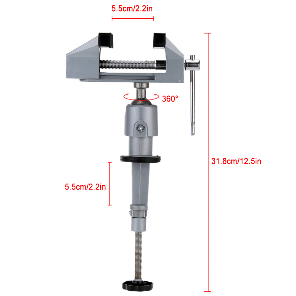 Professional Electric Drill Grinder Tool Bench Vice Drill Stent Clip on Clamp 360 degrees Vice Vise Swivel Bench Screw Tool