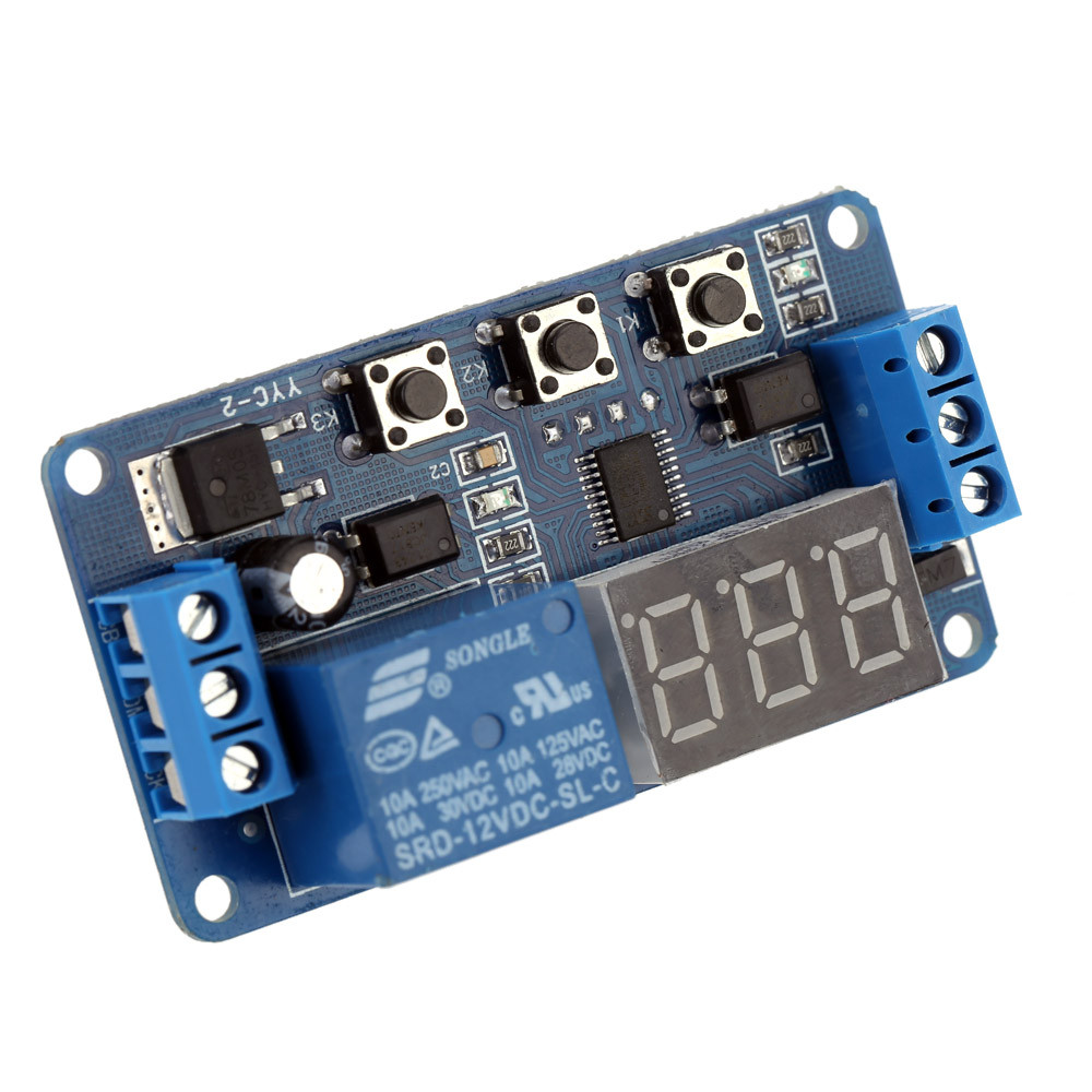 12V LED Display Timer Module Automation Digital Delay Timer Control Switch Relay Module