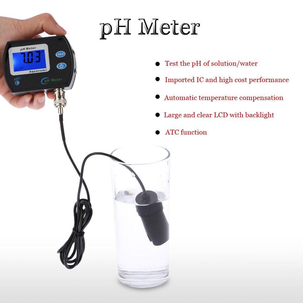 Mini Online Water Quality Tester pH Meter aquarium water Monitor Analyzer tds meter with Temperature Compensation ATC Function