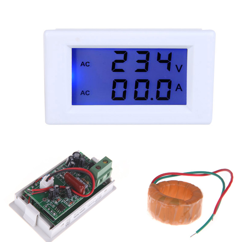 AC80 300V 0 100A Digital LCD Dual Display Voltage Meter Ammeter Voltmeter with Current Transformer