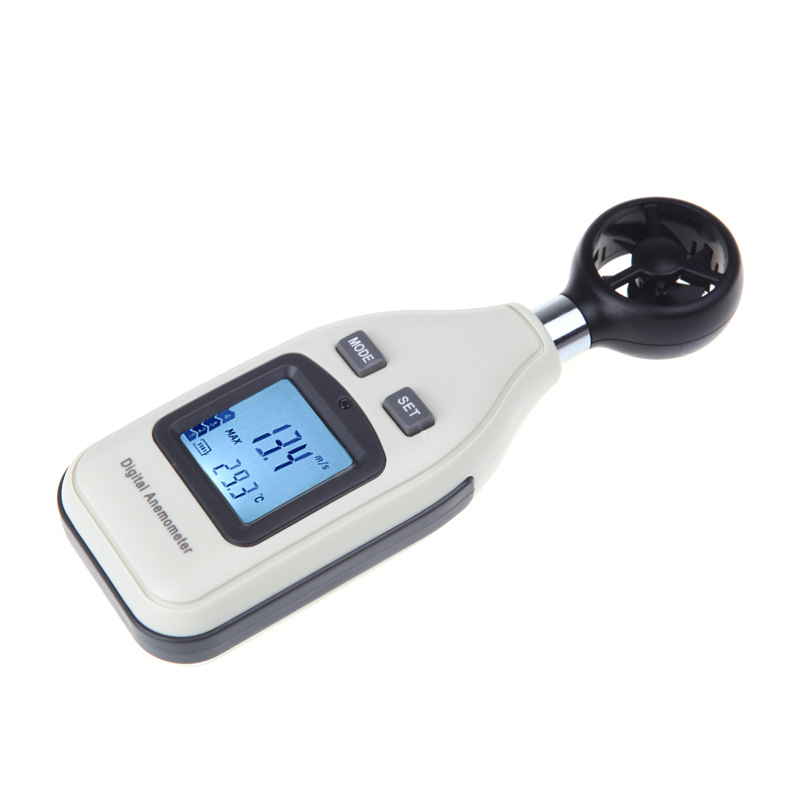 Digital Air Velocity Temperature Anemometer Wind Speed Meter Thermometer LCD Tachometer Motor air velocity measurement