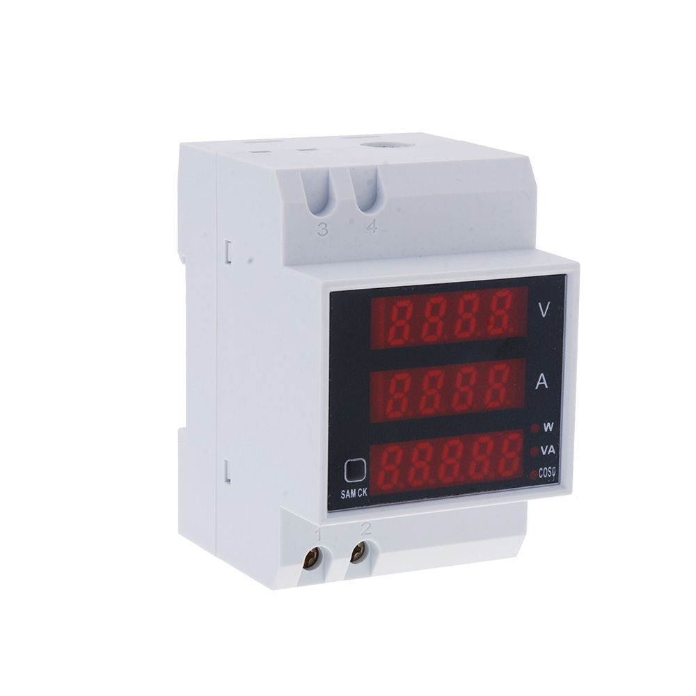 Multi Digital Multimeter Din Rail multimetro Current Voltage Power Meter Wattmetter Ammeter Voltmeter Electronic Diagnostic tool