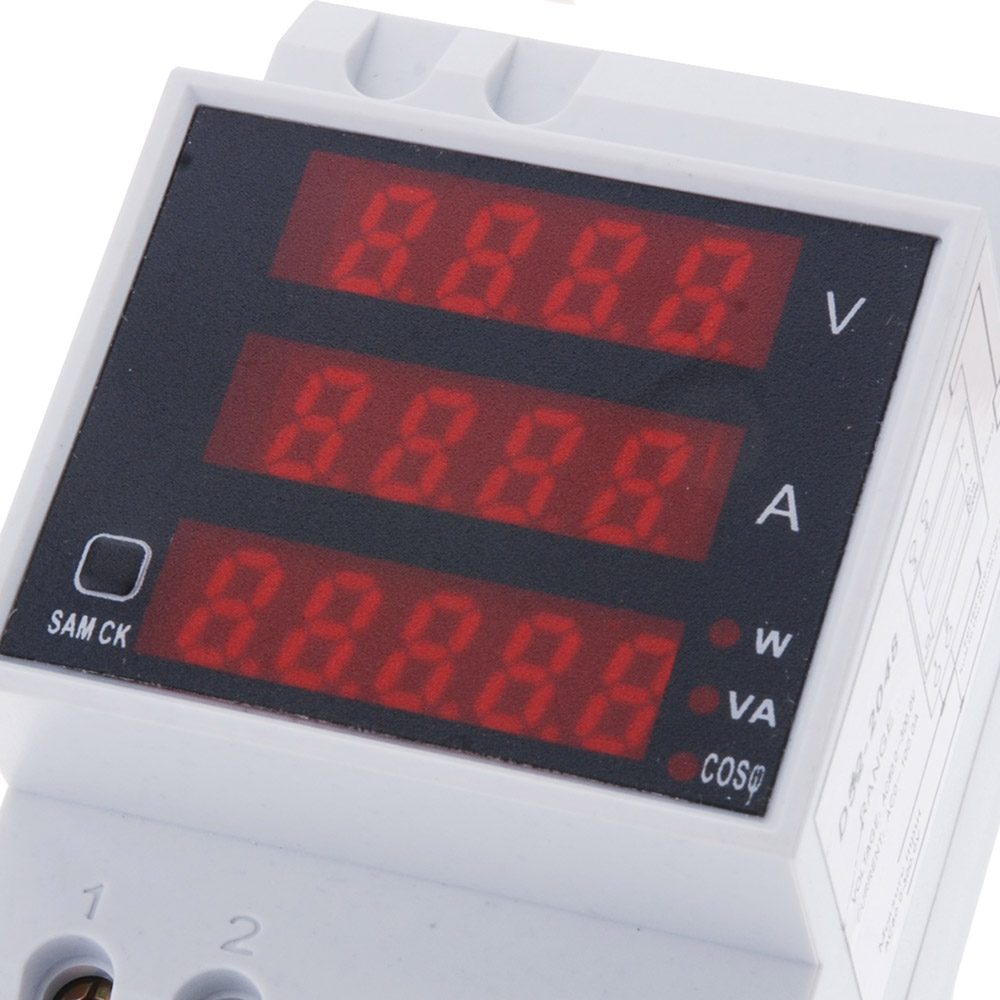 Multi Digital Multimeter Din Rail multimetro Current Voltage Power Meter Wattmetter Ammeter Voltmeter Electronic Diagnostic tool