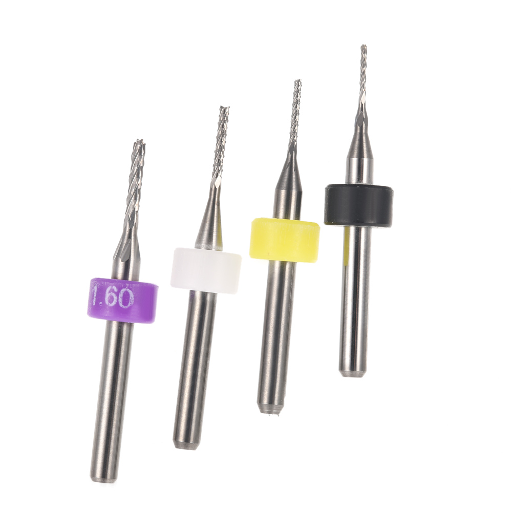4x10pcs Drill Bit PCB Milling Cutters Tungsten Steel Engraving Tools Drill Bits Set 0.8mm 1.0mm 1.2mm 1.6mm Milling Cutters