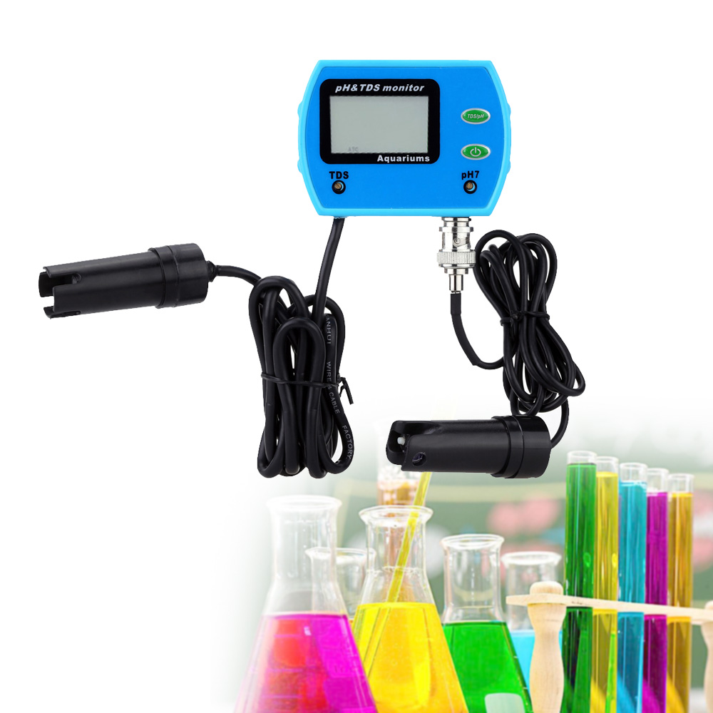 2 in 1 Water Quality Tester Multi parameter Water Quality Monitor Aquarium pH TDS Meter Multiparameter Water Quality Analyzer