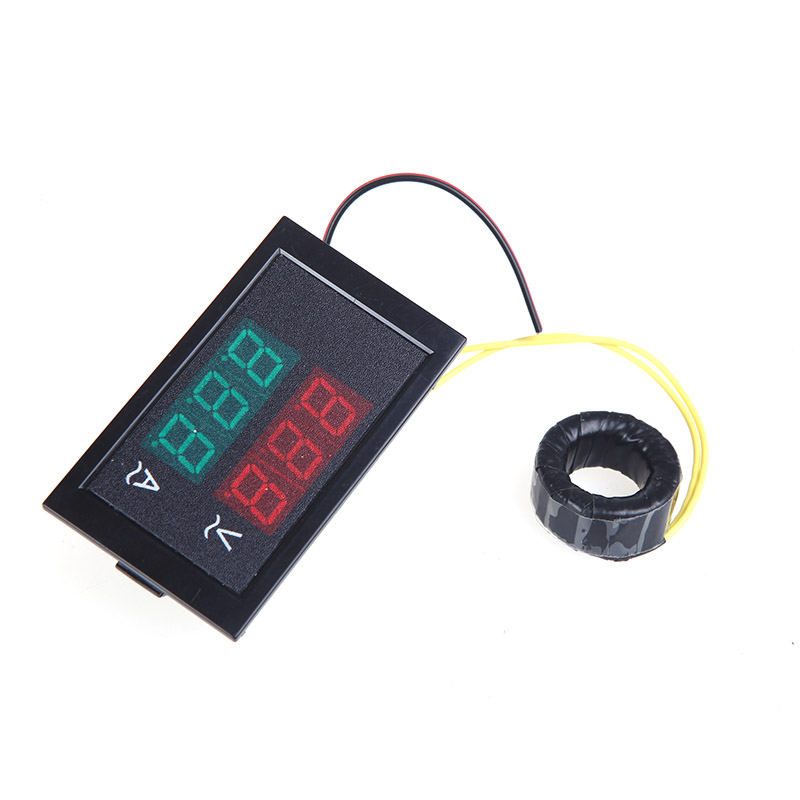 Digital Voltage Meter LED Ammeter Voltmeter current meter diagnostic tool voltimetro with Current Transformer AC80 300V 0 100.0A