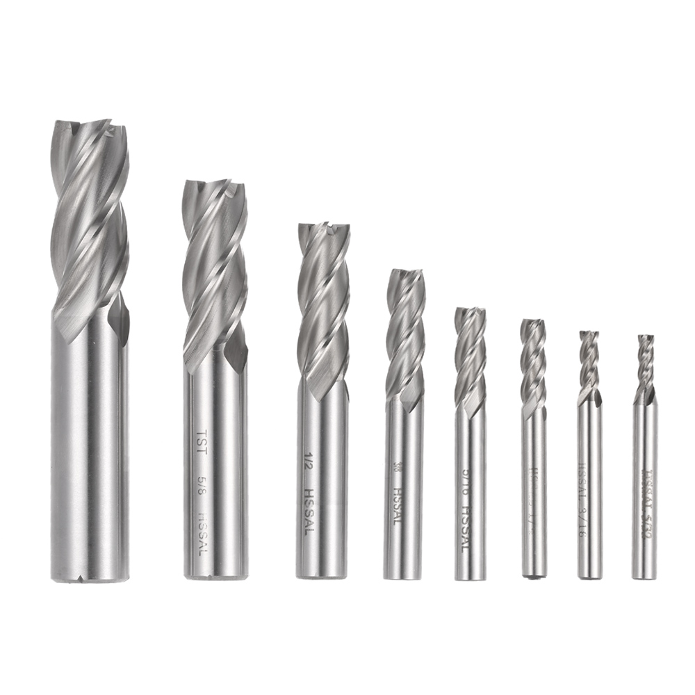 8pcs Drill Bit Milling Cutter End Mill Drill Bits Cutting Tool for Stainless Steel drill 1 4 3 16 5 32 5 16 3 8 1 2 5 8 3 4 inch