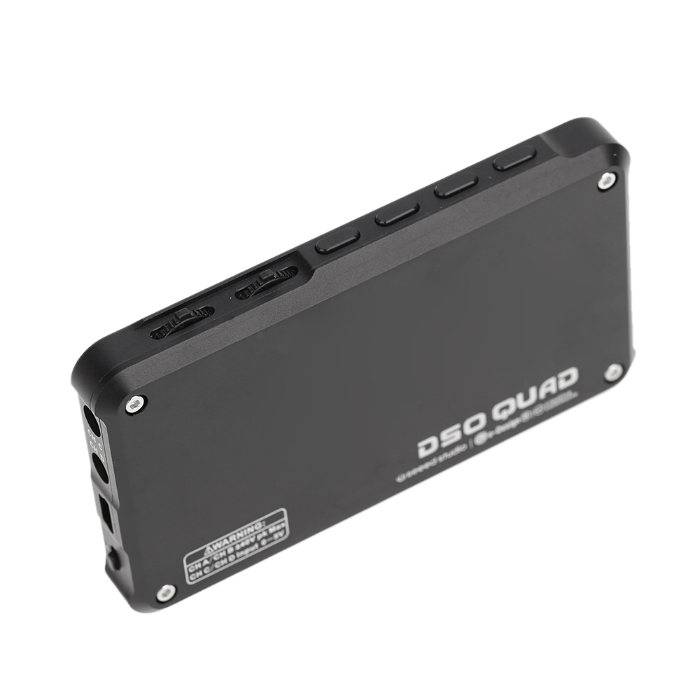 Seeed DSO Quad Aluminium Alloy Black Pocket Size 4 Channel 2MB USB Disk Digital Storage Oscilloscope