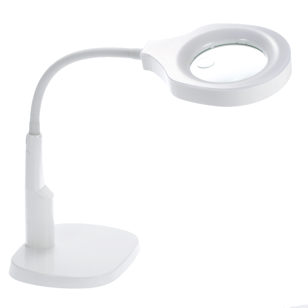 Versatile 2 In 1 Lighted Magnifier Desk Lamp Flexible Magnifying