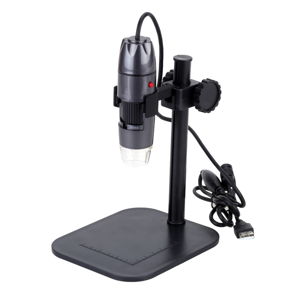 20 800X 8LED USB Digital Microscope Electronic Zoom Endoscope Magnifier with Light 0.3MP Video Camera Loupe Adjustable Stand