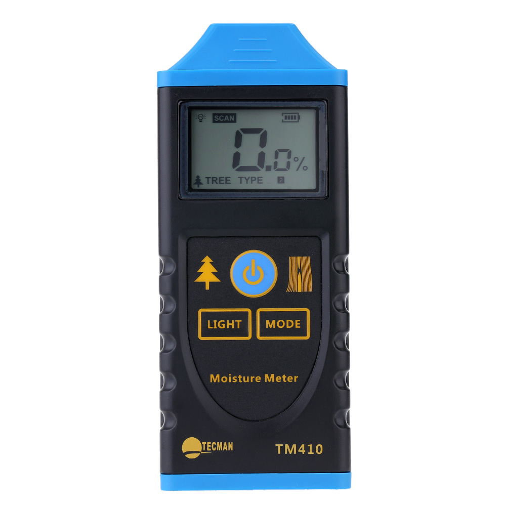 KKMOOM TM410 Professional Digital Wood Moisture Meter LCD Backlight Display Hygrometer Test Probe Humidity Tester