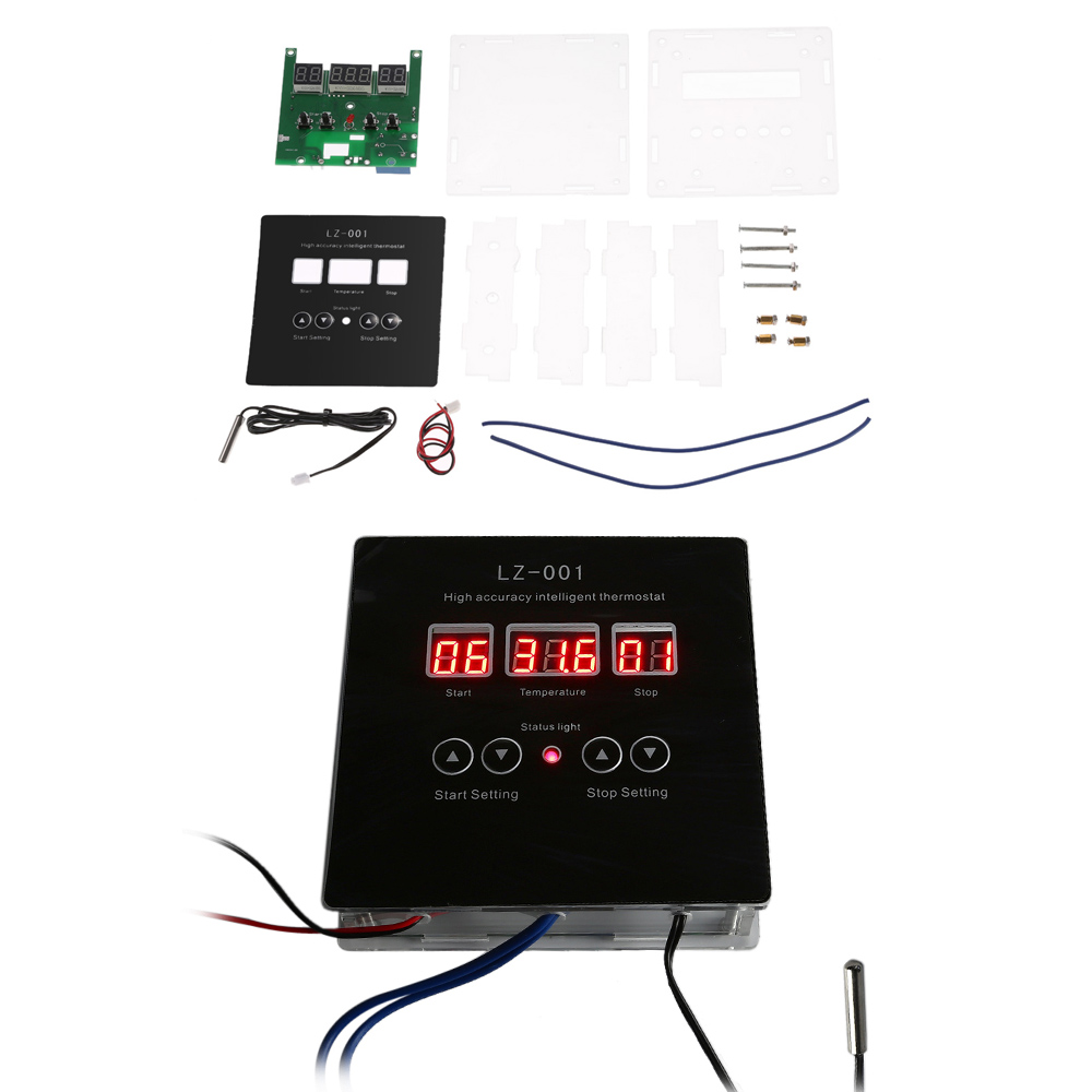 Digital Thermostat Temperature Controller 9C~99C AC110 220V Intelligent DIY Kit Temperature Controller Heating Cooling Control