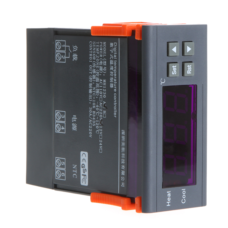 30A 220V Digital Temperature Controller Thermocouple 40 to 120 Degrees Heating Cooling Control Calibration function with Sensor