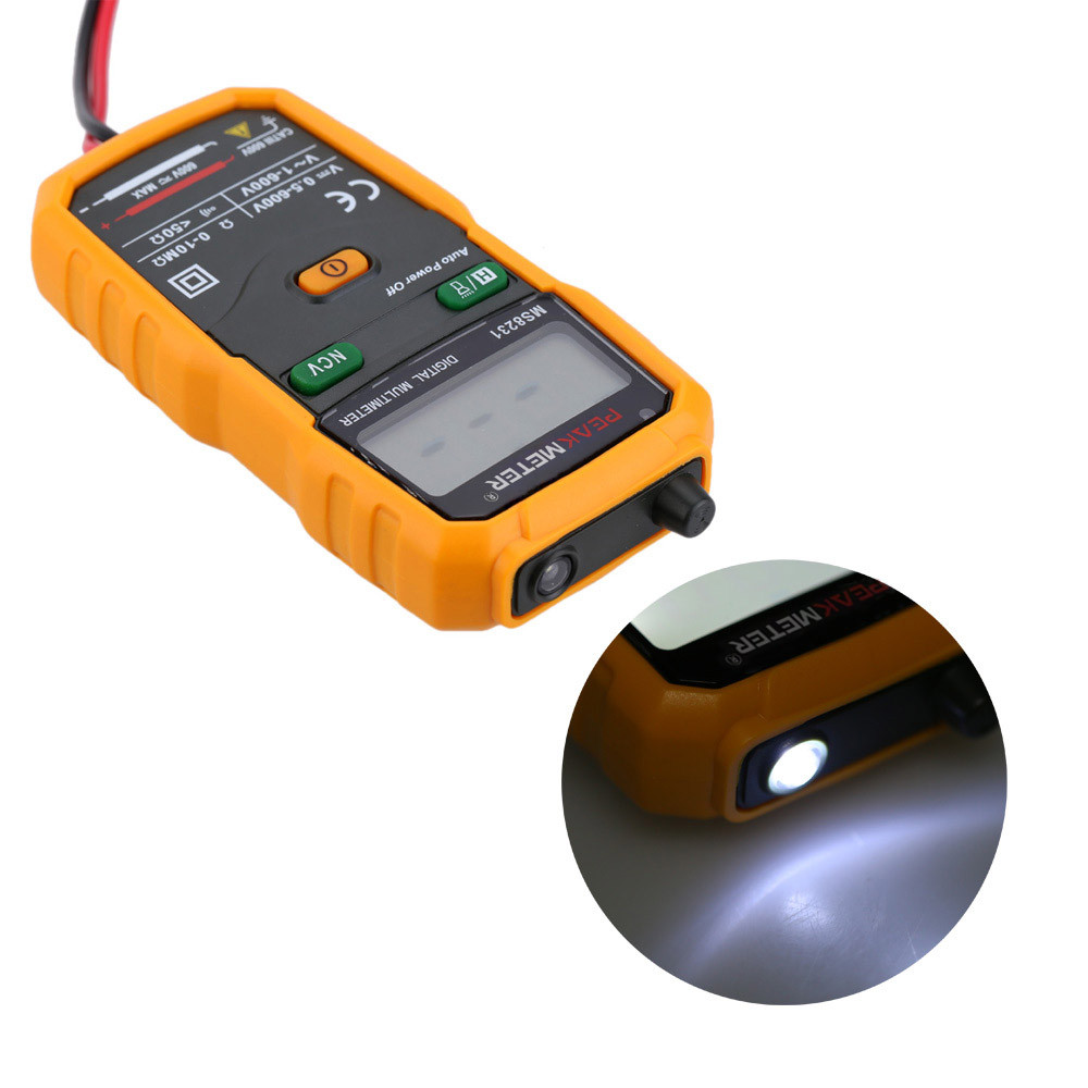 PEAKMETER MS8231 Portable Mini Auto Digital Multimeter AC DC Voltage Resistance Continuity Measurement