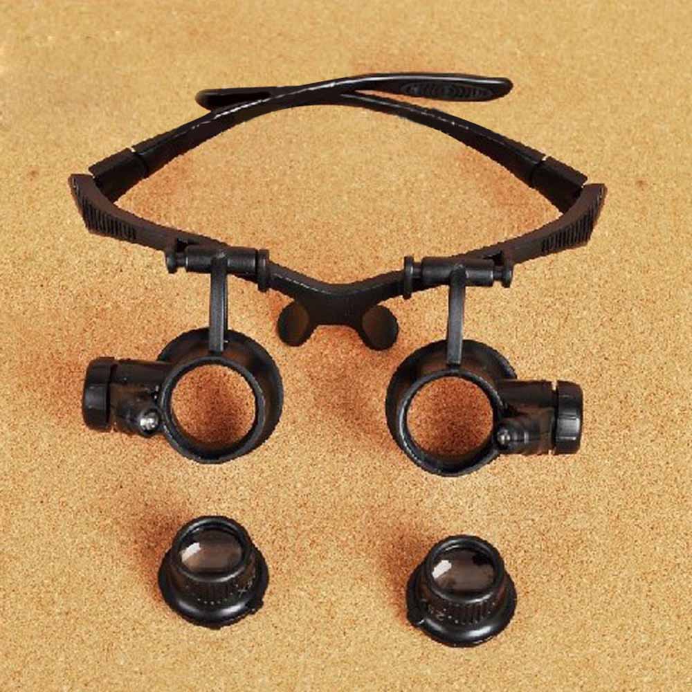 10X 15X 20X 25X Folding Watch Repair Magnifier Portable Eyewear Glasses Loupe Magnifying Glass with LED Lights