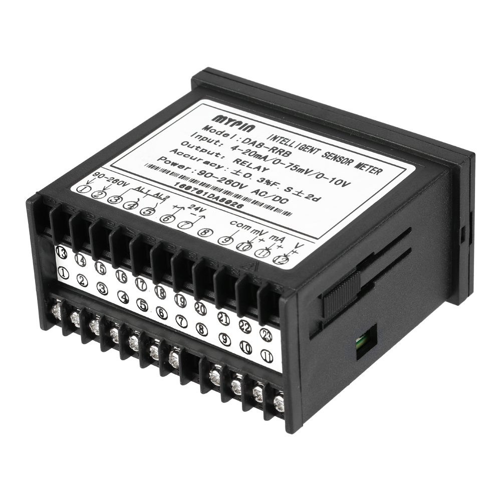 Digital Sensor Meter Multi functional Intelligent Pressure Transmitters LED Display 0 75mV 4 20mA 0 10V 2 Relay Alarm Output