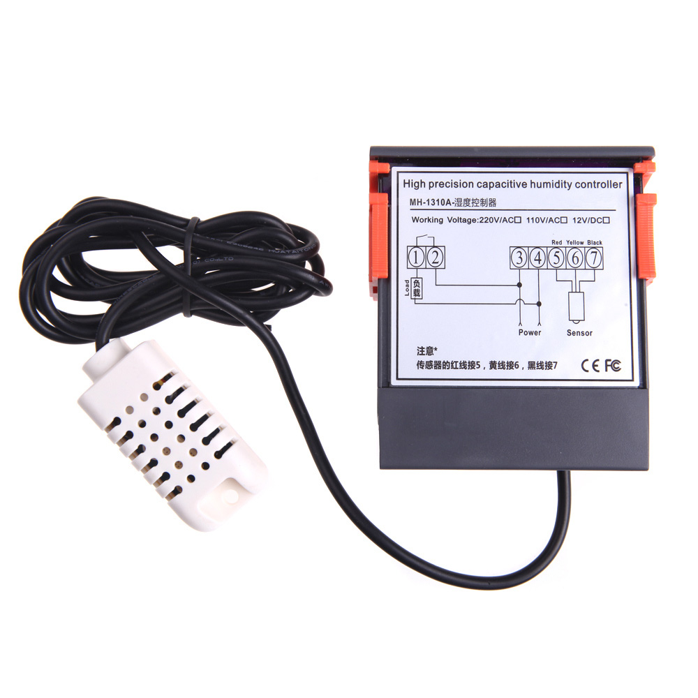 10A 110V Mini Digital Air Humidity Controller fine hygrometer thermometer thermostat weather station diagnostic tool with Sensor