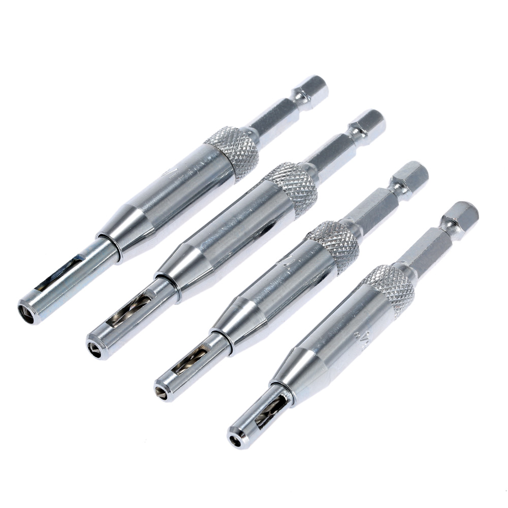 4pcs Professional Hinge Tapper for Doors Self Centering Core Drill Bit Set Hole Puncher Woodworking Tools furadeira power tools