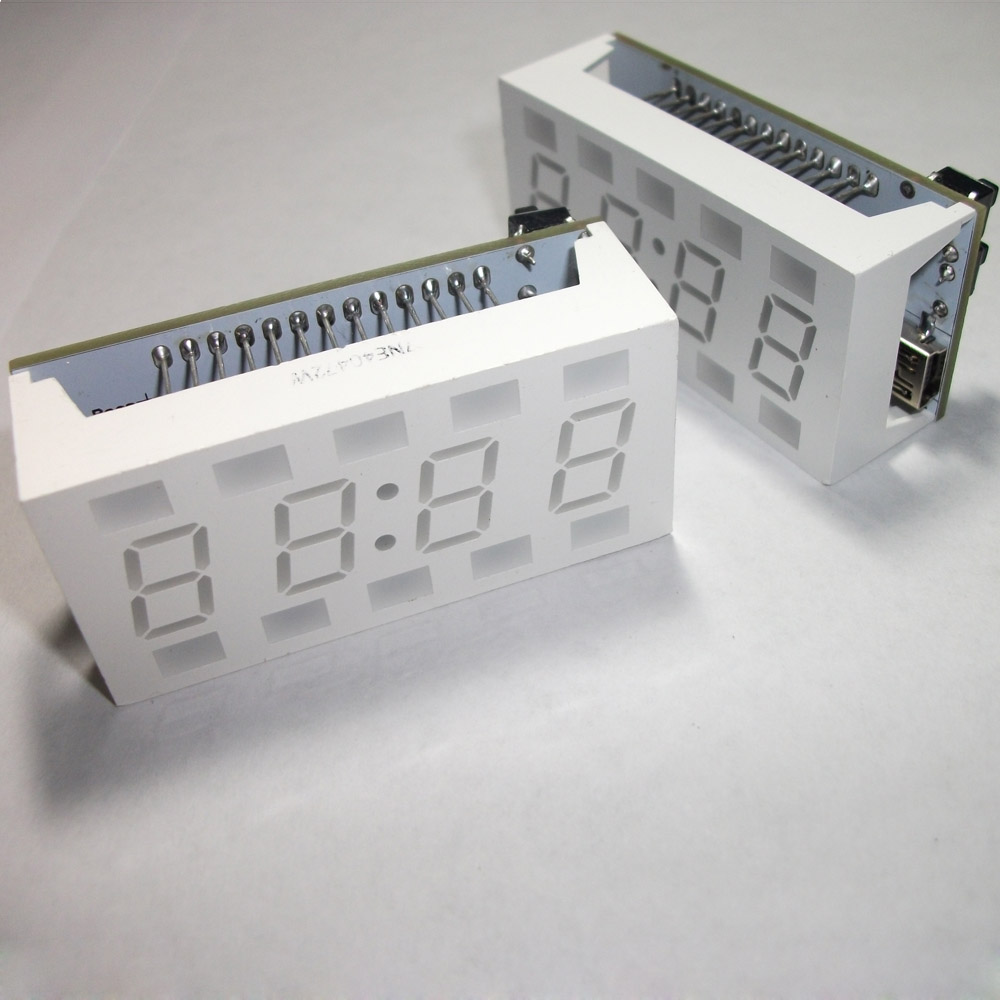 Funny Simple 4 digit DIY Digital LED Clock Kit White Desktop Electronic Mini Clock DIY Kit