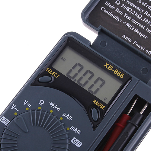 Auto Range Digital Multimeter Pocket LCD Mini Electronic Diagnostic tool for DC AC Voltage Current Resistance Diode Temperature