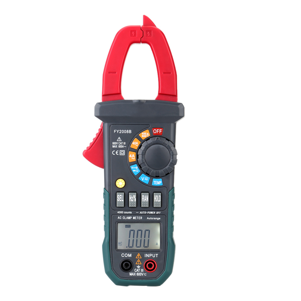 Digital Multimeter LCD Clamp Meter DC AC Voltage Current Clamp Resistance Diode Continuity Tester Temperature Frequency Measurer