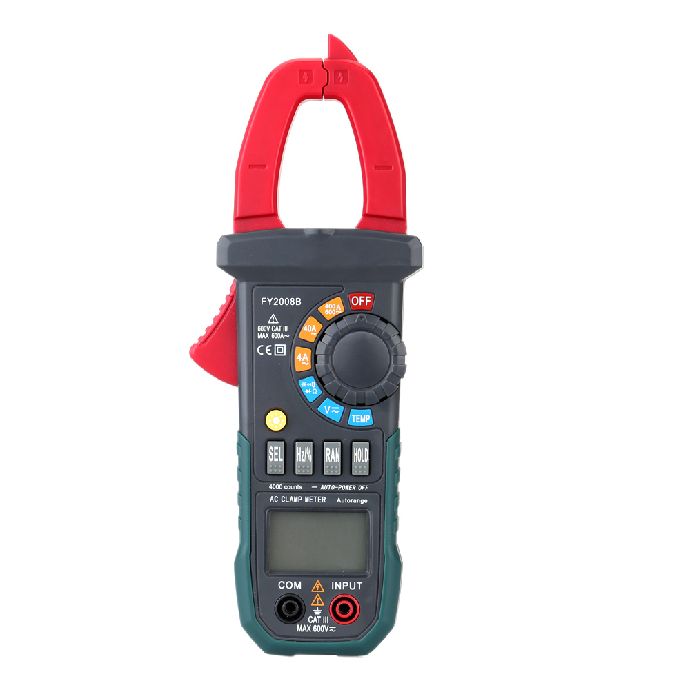 Digital Multimeter LCD Clamp Meter DC AC Voltage Current Clamp Resistance Diode Continuity Tester Temperature Frequency Measurer