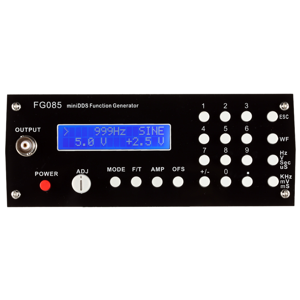 DDS Digital Function Signal Generator Frequency Generator Finished Product with Panel Power Sine Square Sawtooth Triangle Wave