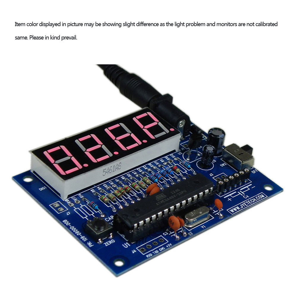 Digital Capacitance Meter DIY Kit 1pF 500uF+LCD ESR Meter LCR led Transistor Tester Diode Triode Capacitance MOS PNP NPN