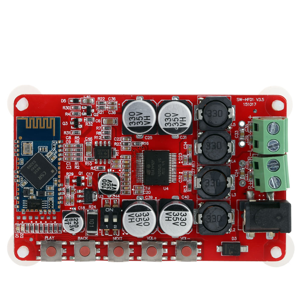 2x25W Bluetooth 4.0 Audio Receiver Amplifier Board Module TDA7492P + Acrylic DIY Case Kit Cover