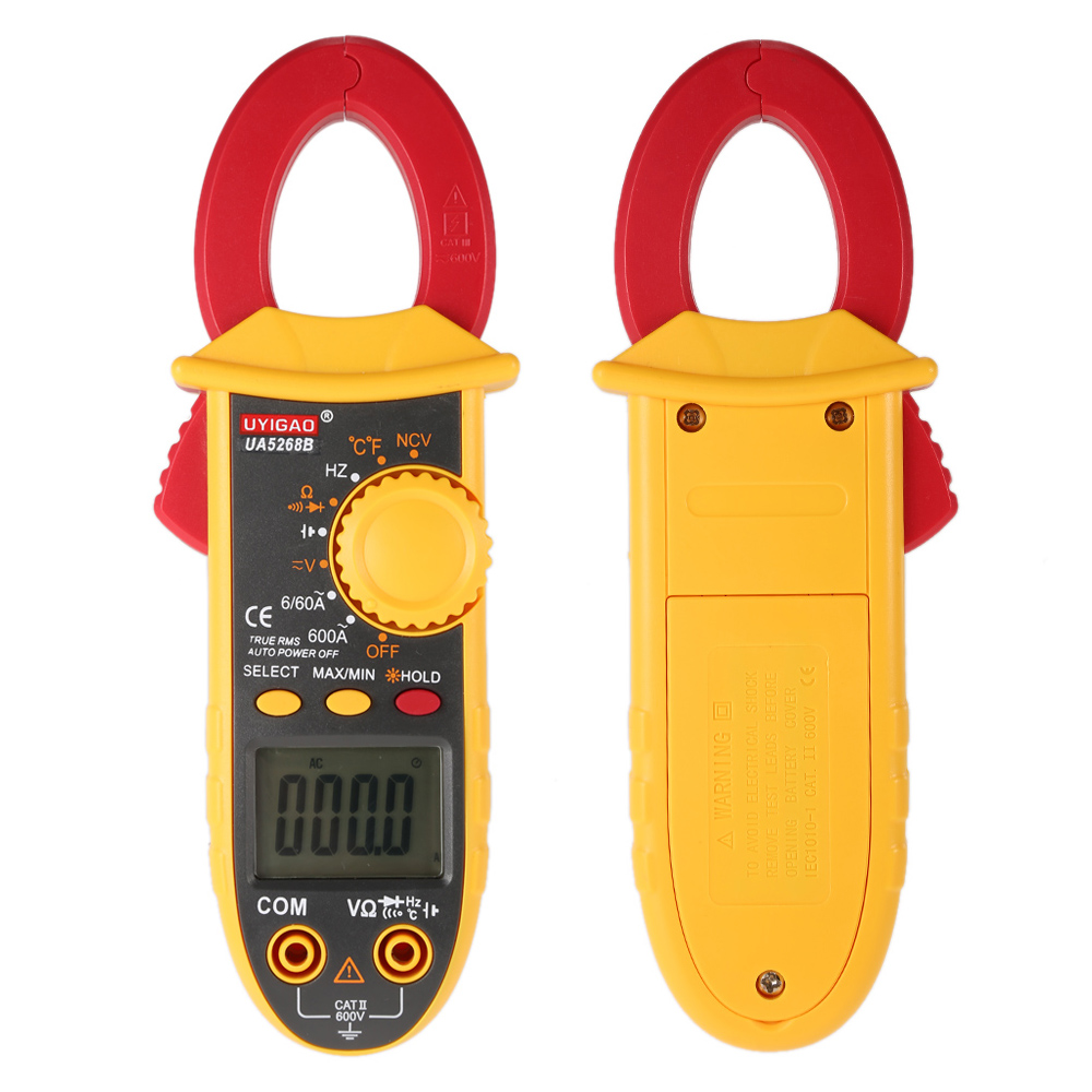 Digital Multimeter Electronic Clamp Meter Voltage current tong Resistance Temperature Frequency Tester multimetro with Test Lead