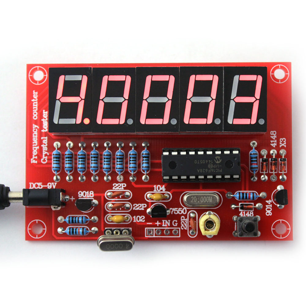 DIY frequency meter cymometer Kit 50MHz Crystal Oscillator Frequency Counter Tester5 Digits Resolution digital frecuencimetro