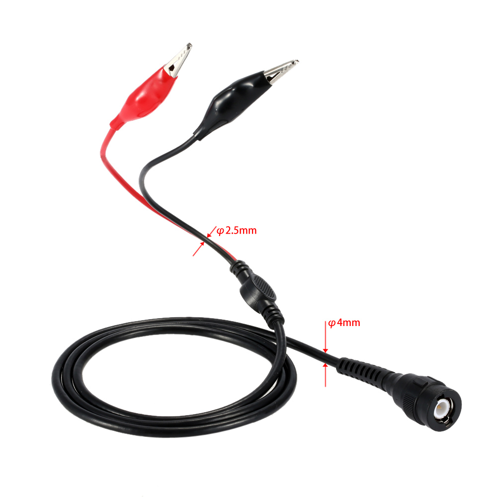 AST Labs BNC To Alligator Clip Test Lead – 50 Ohm – 3 Feet – Heavy Duty Coaxial