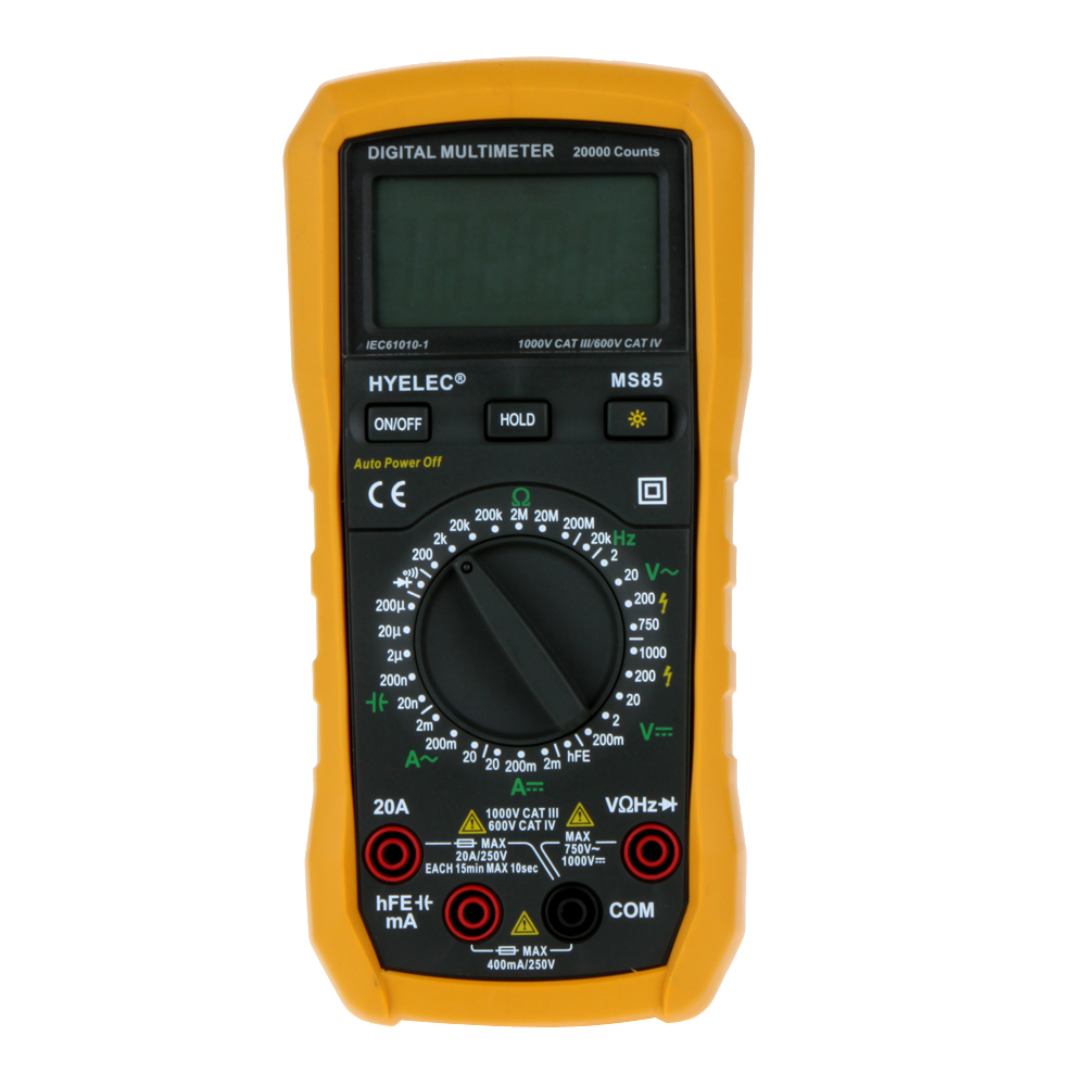HYELEC Digital Multimeter tester precision multimetro AC DC voltmeter ammeter Quality Capacitance Resistance Diagnostic tool