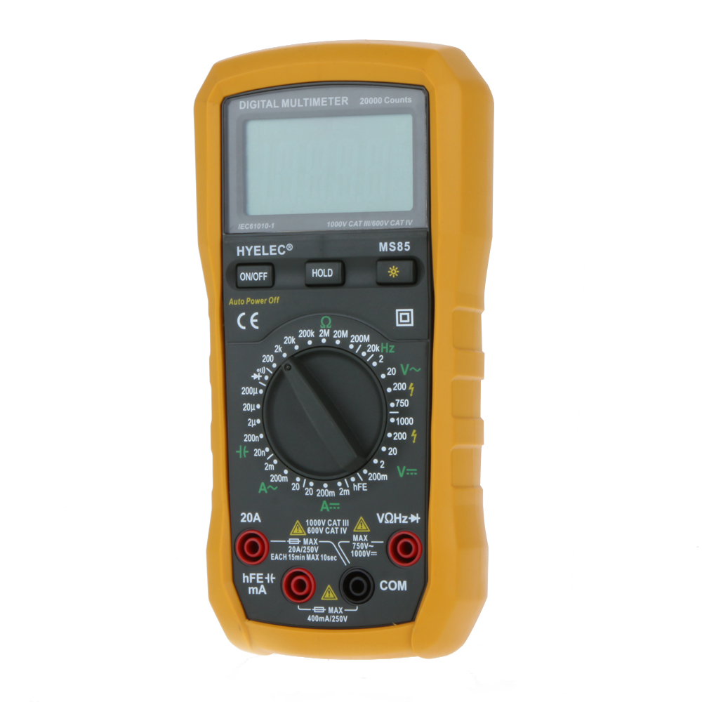 HYELEC Digital Multimeter tester precision multimetro AC DC voltmeter ammeter Quality Capacitance Resistance Diagnostic tool