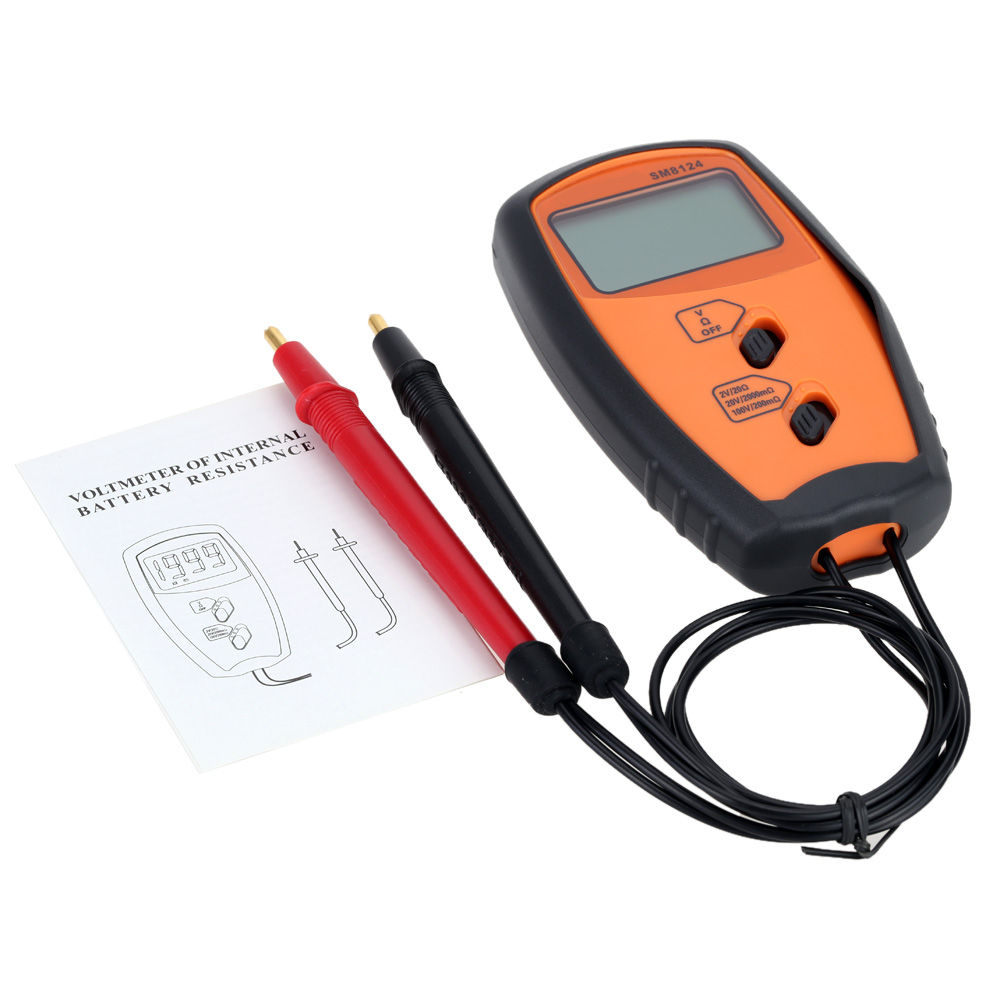 Portable Battery Internal Resistance Voltage Meter Voltmeter SM8124 0 100V Battery Measurement Tool Diagnostic Tool for Battery
