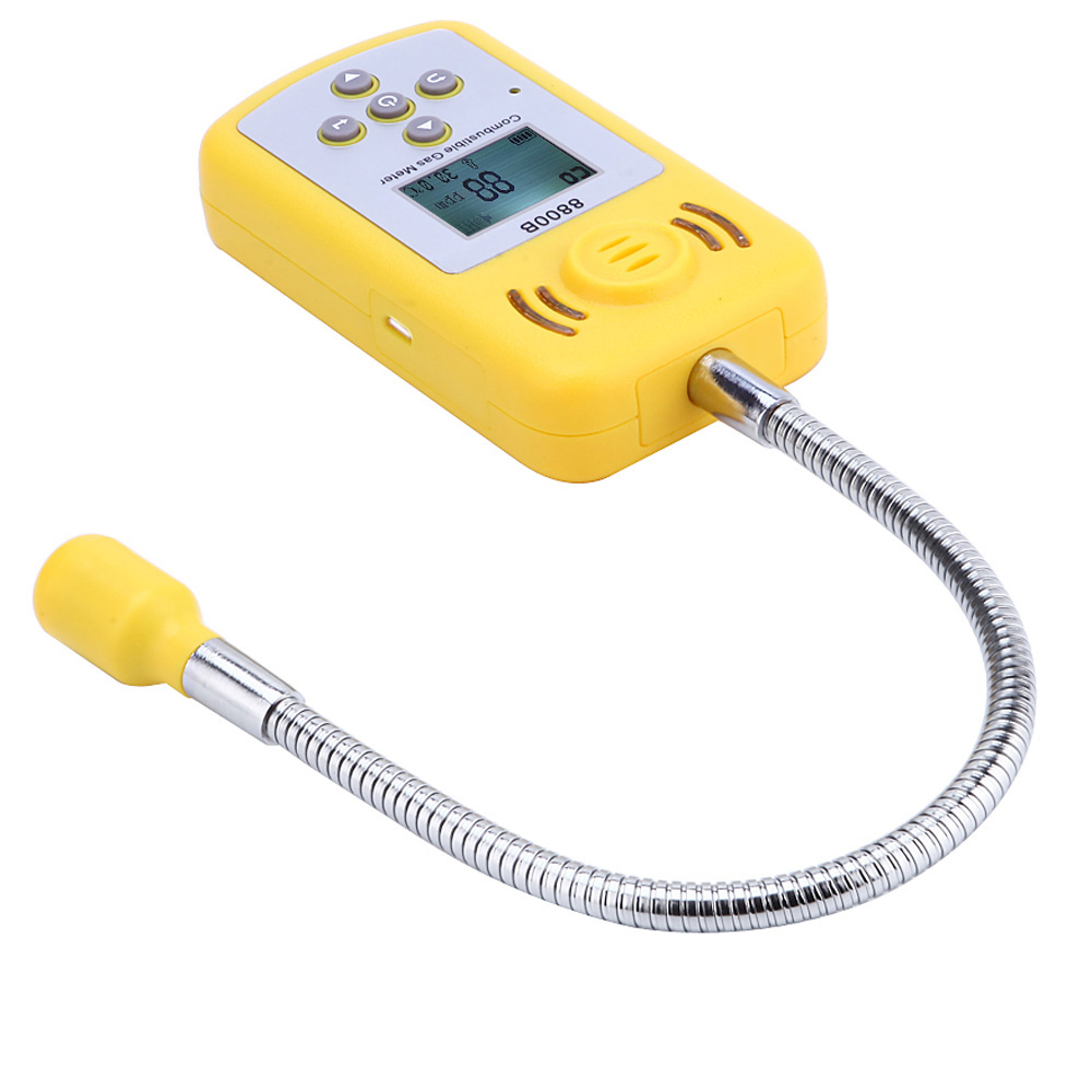 Professional Combustible Gas Detector Portable Gas Leak Location Determine Tester with LCD Display and Sound light Alarm