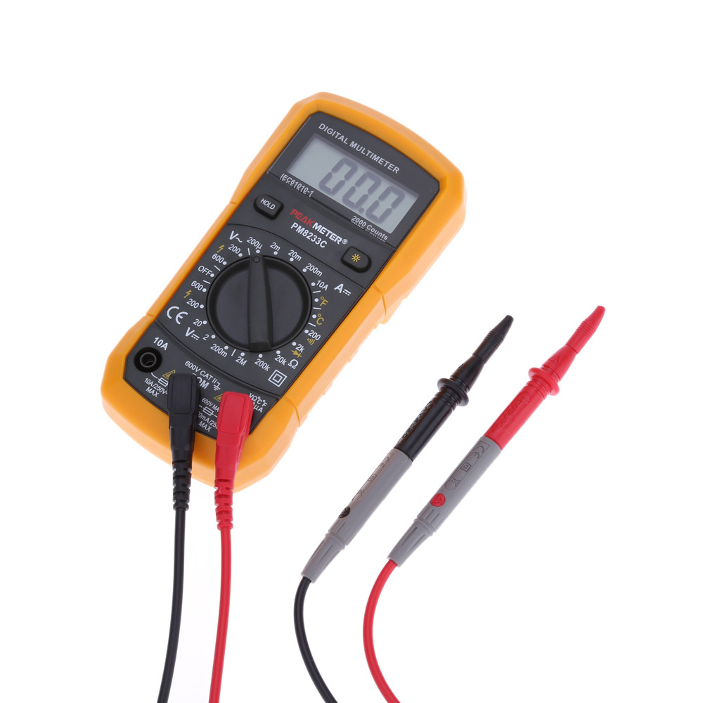 HYELEC Multifunction Mini Multimeter Digital Diagnostic tool for Temperature Resistance Current Diode Test with Back Light