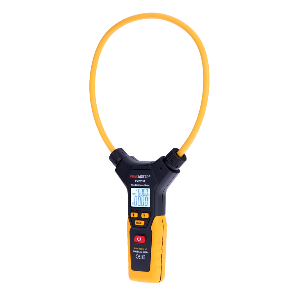 PEAKMETER LCD Multimeter Digital Flexible Clamp MeterAC Current tongs diagnostic tool pinza amperimetrica amperimetro PM2019A