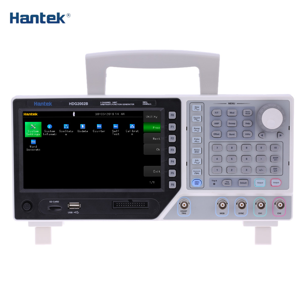 Hantek HDG2002B 5MHz 250MSa s 2 Channels signal generator Arbitrary Waveform Function Generator 16 Bits frequency generator