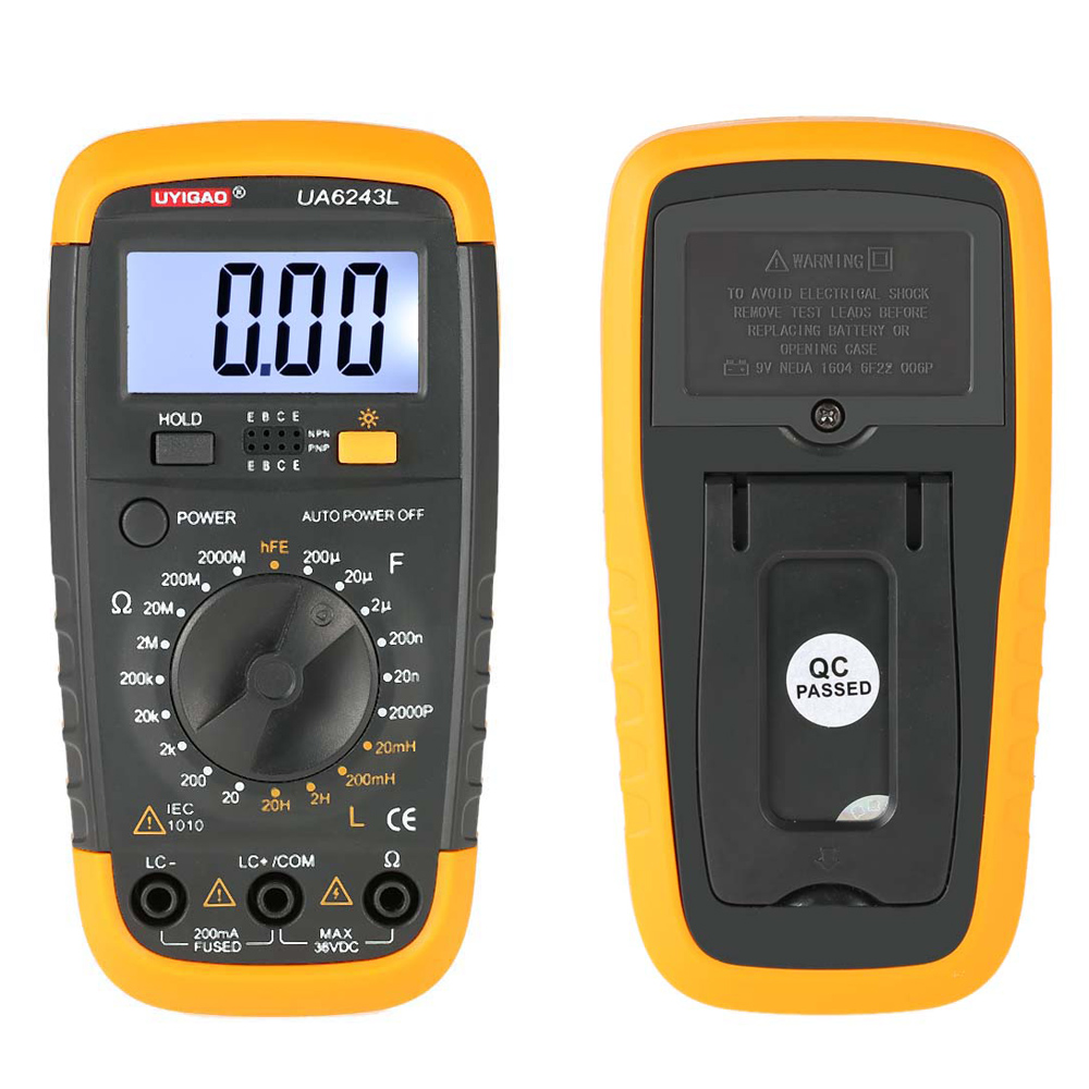 Brand New Digital Multimeter Mini multimetro Portable Inductance Resistance Capacitance Meter Tester hFE Triode diagnostic tool