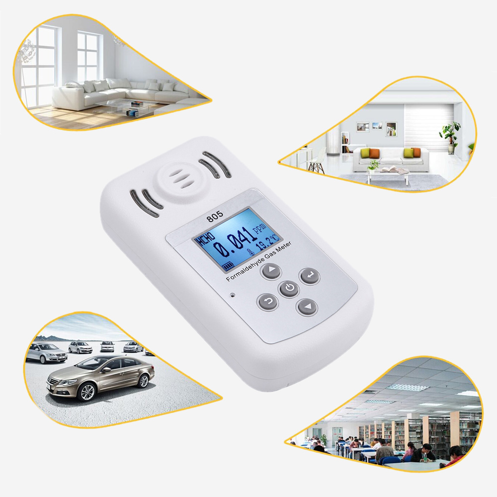 Portable Formaldehyde Tester Mini PPM HTV Meter Fine Methanal Concentration Detector with LCD Display and Sound light Alarm