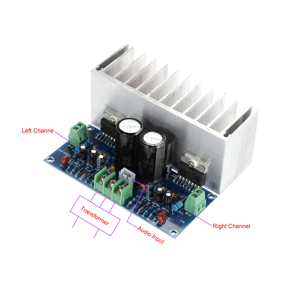TDA7293x2 100W+100W Analogue Stereo Audio Amplifier Board Sound Quality 2 Channel Power Amplifier Board 2.0 with Cable HIFI